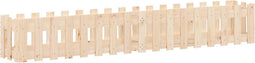vidaXL - Plantenbak - verhoogd - met - hekontwerp - 200x30x30 - cm - grenenhout