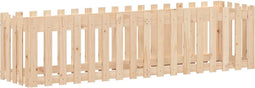 vidaXL - Plantenbak - verhoogd - met - hekontwerp - 200x50x50 - cm - grenenhout