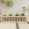 vidaXL - Plantenbak - verhoogd - met - hekontwerp - 200x50x50 - cm - grenenhout