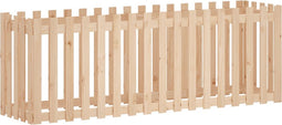 vidaXL - Plantenbak - verhoogd - met - hekontwerp - 200x50x70 - cm - grenenhout