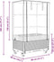 vidaXL - Plantenbak - verhoogd - met - hoes - en - wielen - 80x50x182 - cm - rattanlook