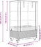vidaXL - Plantenbak - verhoogd - met - hoes - en - wielen - 80x50x182 - cm - rattanlook