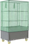 vidaXL - Plantenbak - verhoogd - met - hoes - en - wielen - 80x50x182 - cm - rattanlook