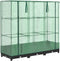 vidaXL - Plantenbak - verhoogd - met - kashoes - 120x40x123 - cm - rattanlook