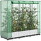 vidaXL - Plantenbak - verhoogd - met - kashoes - 120x40x123 - cm - rattanlook