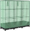 vidaXL - Plantenbak - verhoogd - met - kashoes - 120x40x123 - cm - rattanlook