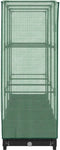 vidaXL - Plantenbak - verhoogd - met - kashoes - 120x40x123 - cm - rattanlook