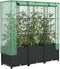 vidaXL - Plantenbak - verhoogd - met - kashoes - 120x40x138 - cm - rattanlook