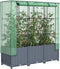 vidaXL - Plantenbak - verhoogd - met - kashoes - 120x40x138 - cm - rattanlook