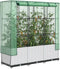 vidaXL - Plantenbak - verhoogd - met - kashoes - 120x40x138 - cm - rattanlook