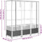 vidaXL - Plantenbak - verhoogd - met - kashoes - 120x40x138 - cm - rattanlook