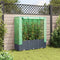 vidaXL - Plantenbak - verhoogd - met - kashoes - 120x40x138 - cm - rattanlook