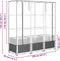 vidaXL - Plantenbak - verhoogd - met - kashoes - 120x40x138 - cm - rattanlook