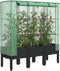 vidaXL - Plantenbak - verhoogd - met - kashoes - 120x40x140 - cm - rattanlook