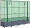 vidaXL - Plantenbak - verhoogd - met - kashoes - 160x40x138 - cm - rattanlook