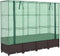 vidaXL - Plantenbak - verhoogd - met - kashoes - 160x40x138 - cm - rattanlook