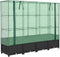 vidaXL - Plantenbak - verhoogd - met - kashoes - 160x40x138 - cm - rattanlook