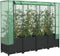 vidaXL - Plantenbak - verhoogd - met - kashoes - 160x40x138 - cm - rattanlook