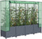 vidaXL - Plantenbak - verhoogd - met - kashoes - 160x40x138 - cm - rattanlook