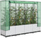 vidaXL - Plantenbak - verhoogd - met - kashoes - 160x40x138 - cm - rattanlook