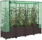 vidaXL - Plantenbak - verhoogd - met - kashoes - 160x40x138 - cm - rattanlook