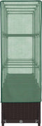vidaXL - Plantenbak - verhoogd - met - kashoes - 160x40x138 - cm - rattanlook