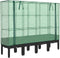 vidaXL - Plantenbak - verhoogd - met - kashoes - 160x40x140 - cm - rattanlook