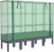 vidaXL - Plantenbak - verhoogd - met - kashoes - 160x40x140 - cm - rattanlook