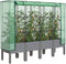 vidaXL - Plantenbak - verhoogd - met - kashoes - 160x40x140 - cm - rattanlook