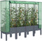 vidaXL - Plantenbak - verhoogd - met - kashoes - 160x40x140 - cm - rattanlook