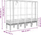 vidaXL - Plantenbak - verhoogd - met - kashoes - 160x40x140 - cm - rattanlook