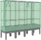 vidaXL - Plantenbak - verhoogd - met - kashoes - 160x40x140 - cm - rattanlook
