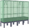 vidaXL - Plantenbak - verhoogd - met - kashoes - 160x40x140 - cm - rattanlook