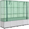 vidaXL - Plantenbak - verhoogd - met - kashoes - 160x40x153 - cm - rattanlook