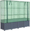 vidaXL - Plantenbak - verhoogd - met - kashoes - 160x40x153 - cm - rattanlook