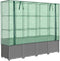 vidaXL - Plantenbak - verhoogd - met - kashoes - 160x40x153 - cm - rattanlook