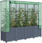 vidaXL - Plantenbak - verhoogd - met - kashoes - 160x40x153 - cm - rattanlook