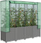 vidaXL - Plantenbak - verhoogd - met - kashoes - 160x40x153 - cm - rattanlook