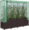 vidaXL - Plantenbak - verhoogd - met - kashoes - 160x40x153 - cm - rattanlook