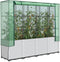 vidaXL - Plantenbak - verhoogd - met - kashoes - 160x40x153 - cm - rattanlook