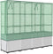 vidaXL - Plantenbak - verhoogd - met - kashoes - 160x40x153 - cm - rattanlook