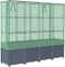 vidaXL - Plantenbak - verhoogd - met - kashoes - 160x40x153 - cm - rattanlook