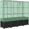 vidaXL - Plantenbak - verhoogd - met - kashoes - 160x40x153 - cm - rattanlook