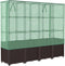 vidaXL - Plantenbak - verhoogd - met - kashoes - 160x40x153 - cm - rattanlook