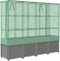 vidaXL - Plantenbak - verhoogd - met - kashoes - 160x40x153 - cm - rattanlook