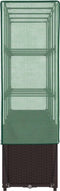 vidaXL - Plantenbak - verhoogd - met - kashoes - 160x40x153 - cm - rattanlook