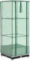 vidaXL - Plantenbak - verhoogd - met - kashoes - 40x40x123 - cm - rattanlook