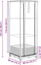 vidaXL - Plantenbak - verhoogd - met - kashoes - 40x40x123 - cm - rattanlook