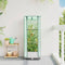 vidaXL - Plantenbak - verhoogd - met - kashoes - 40x40x123 - cm - rattanlook