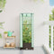 vidaXL - Plantenbak - verhoogd - met - kashoes - 40x40x123 - cm - rattanlook
